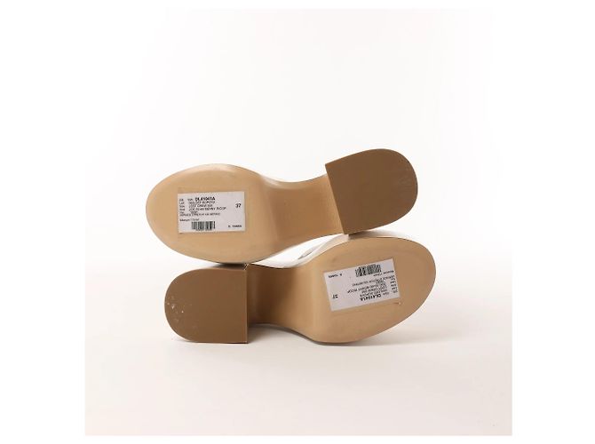 Autre Marque Maria Luca Giulia Platform Slingback Chunky Block Heels in Beige, Size 37 EU - Ansicht 10