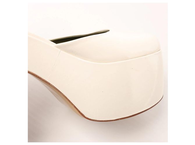 Autre Marque Maria Luca Giulia Platform Slingback Chunky Block Heels in Beige, Size 37 EU - Ansicht 11