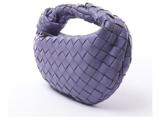 Borsa Bottega Veneta Jodie Mini in pelle Intrecciato, Viola Porpora - vista 2