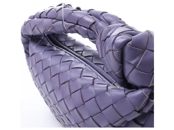 Borsa Bottega Veneta Jodie Mini in pelle Intrecciato, Viola Porpora - vista 5