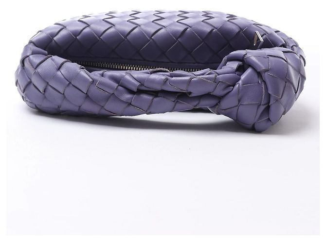 Borsa Bottega Veneta Jodie Mini in pelle Intrecciato, Viola Porpora - vista 6