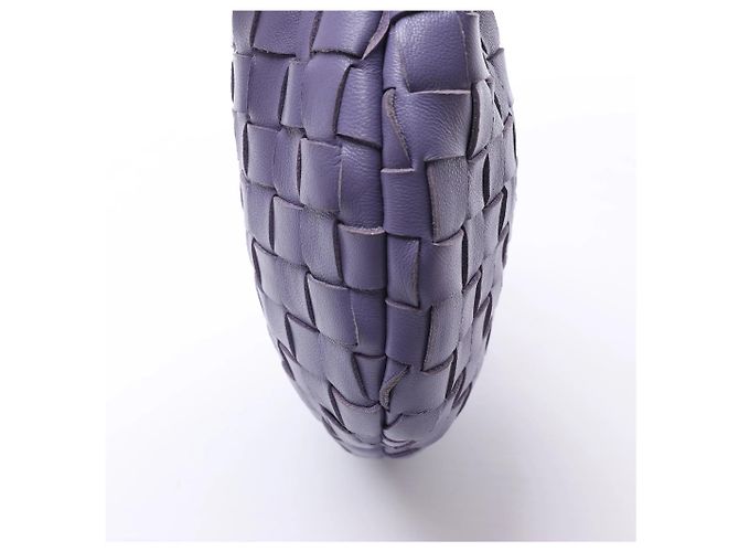 Borsa Bottega Veneta Jodie Mini in pelle Intrecciato, Viola Porpora - vista 8
