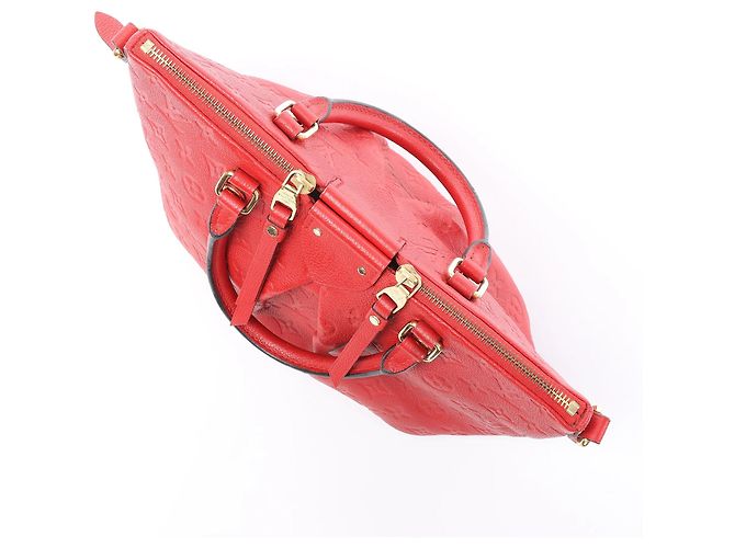 Borsa Louis Vuitton Mazarine PM Monogram Empreinte in rosso M50638 - vista 11