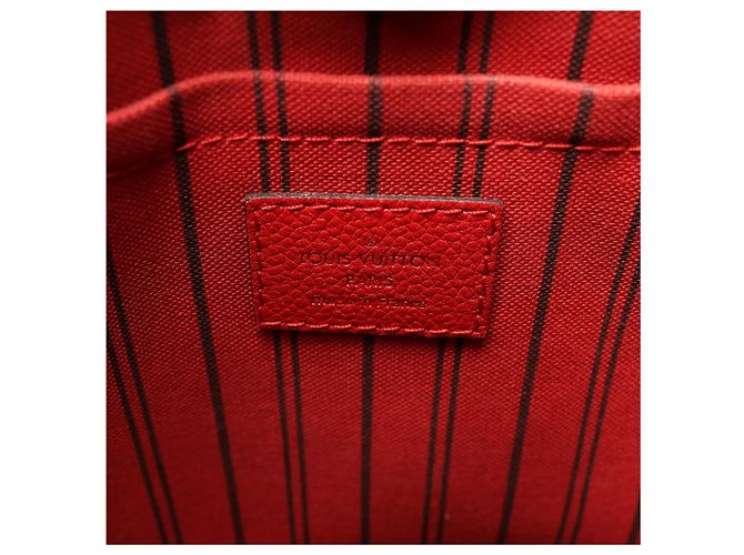 Borsa Louis Vuitton Mazarine PM Monogram Empreinte in rosso M50638 - vista 9