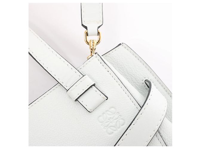 LOEWE Gate Mini Top Handle Leather 2Way Handbag in Gray Grey - view 11