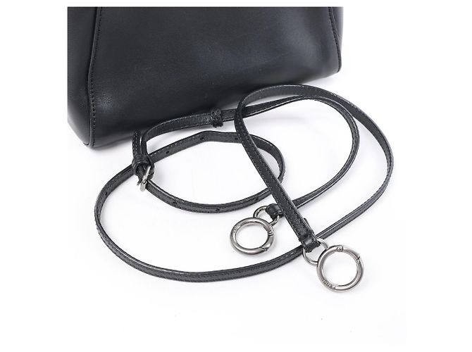 Borsa a mano 2Way Fendi Peekaboo Mini in pelle Nero 8BN227 Marrone - vista 9