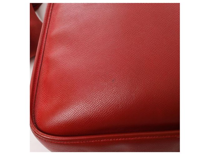 Evelyne Borsa a tracolla Hermès Evelyn I 33 GM Cushbell in Red Rouge vif A: 1997 Rosso - vista 10