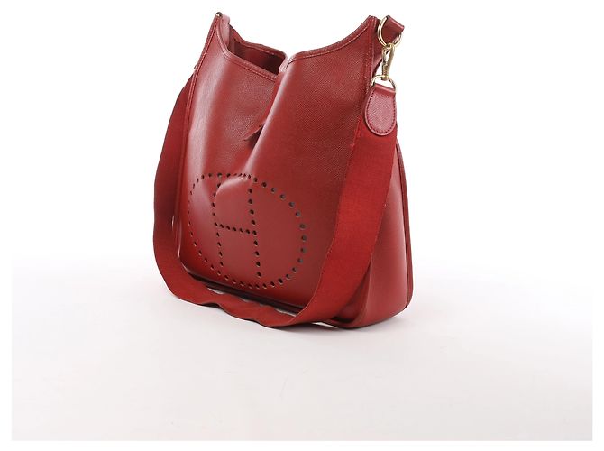 Evelyne Borsa a tracolla Hermès Evelyn I 33 GM Cushbell in Red Rouge vif A: 1997 Rosso - vista 2