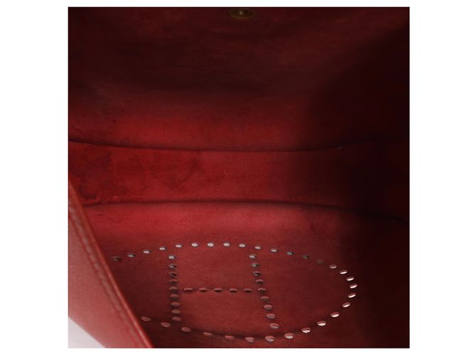 Evelyne Borsa a tracolla Hermès Evelyn I 33 GM Cushbell in Red Rouge vif A: 1997 Rosso - vista 9