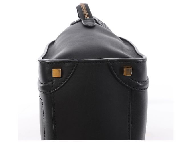 Céline Bolso de mano Celine Luggage Micro de piel en negro - vista 10