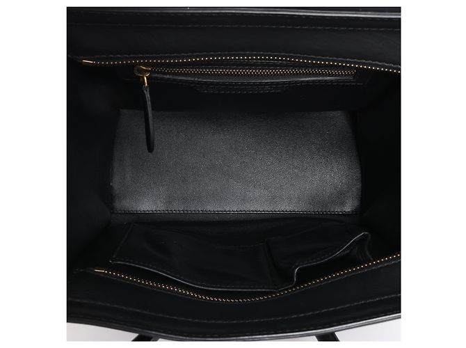 Céline Bolso de mano Celine Luggage Micro de piel en negro - vista 11