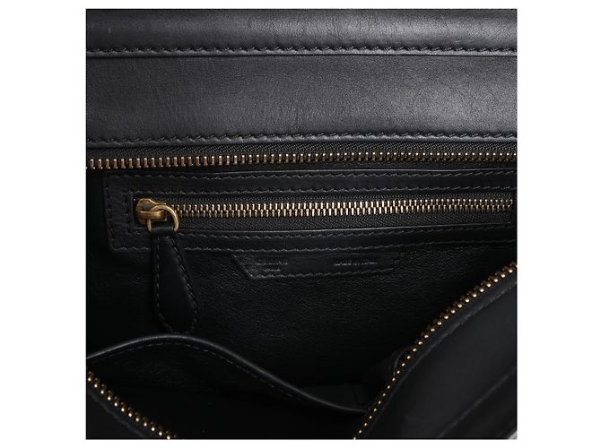 Céline Bolso de mano Celine Luggage Micro de piel en negro - vista 12