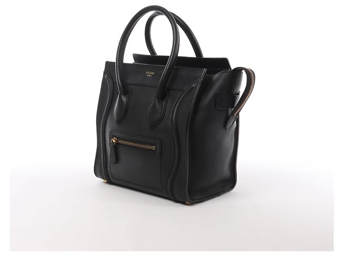 Céline Bolso de mano Celine Luggage Micro de piel en negro - vista 2