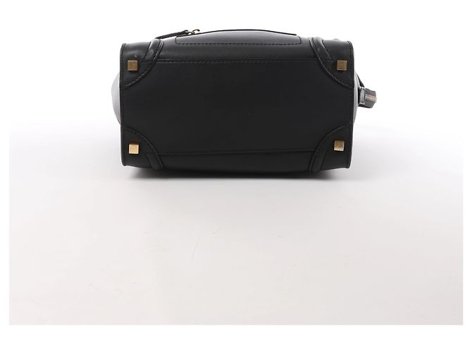 Céline Bolso de mano Celine Luggage Micro de piel en negro - vista 8