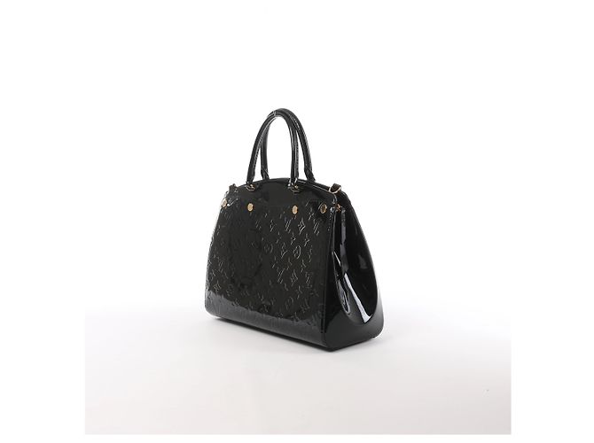 Bolso de mano Louis Vuitton Brea MM en cuero Vernis Negro - vista 3