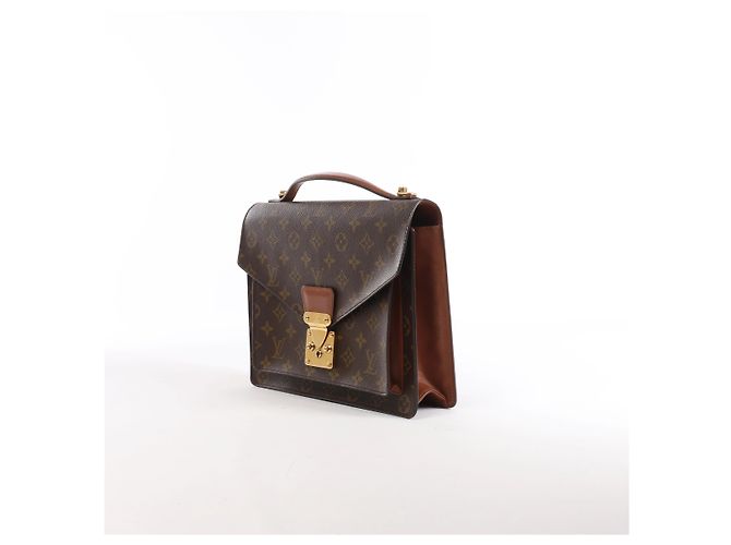 Bolso de mano 2Way Louis Vuitton Monceau Monogram en Brown Castaño - vista 2