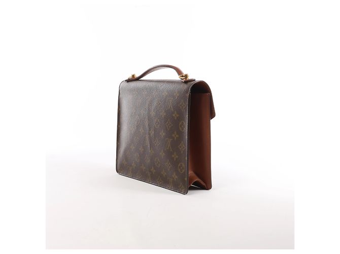 Bolso de mano 2Way Louis Vuitton Monceau Monogram en Brown Castaño - vista 3