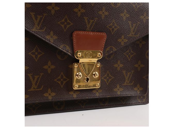 Bolso de mano 2Way Louis Vuitton Monceau Monogram en Brown Castaño - vista 7