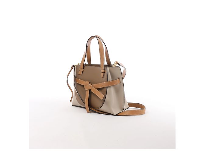 Loewe Gate Mini Leder 2Way Handtasche in Beige - Ansicht 2
