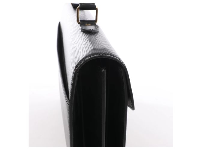Mala de mão e pasta Louis Vuitton Serviette Ambassadeur em couro Epi preto - vista 4