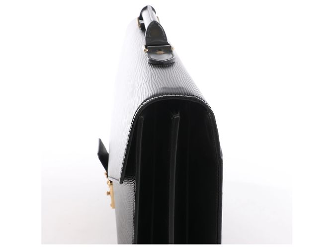 Mala de mão e pasta Louis Vuitton Serviette Ambassadeur em couro Epi preto - vista 5