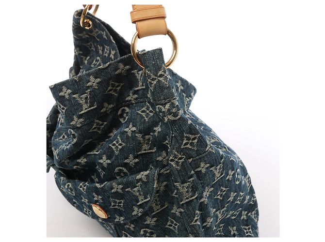 Borsa a tracolla Louis Vuitton Daily GM Denim in blu - vista 5