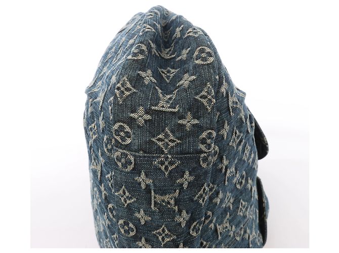 Borsa a tracolla Louis Vuitton Daily GM Denim in blu - vista 9