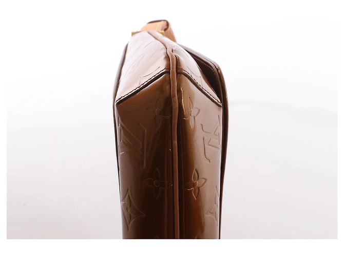 Borsa a tracolla Louis Vuitton Thompson Street in pelle Vernis marrone - vista 8