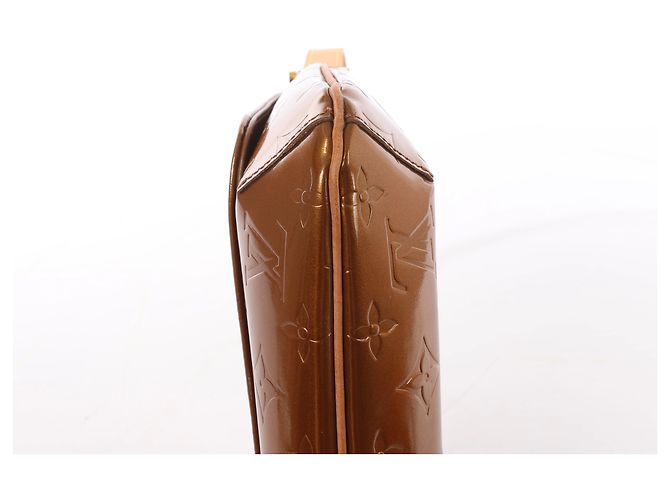 Borsa a tracolla Louis Vuitton Thompson Street in pelle Vernis marrone - vista 9