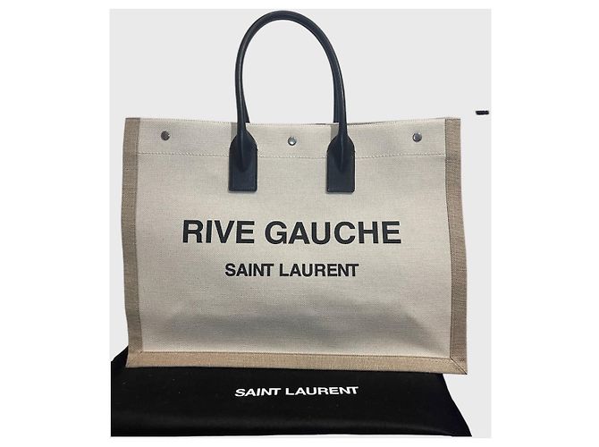 Autre Marque Sac Saint Laurent cabas Rive Gauche Beige - vue 11