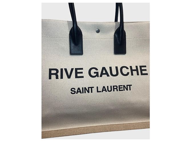 Autre Marque Sac Saint Laurent cabas Rive Gauche Beige - vue 7
