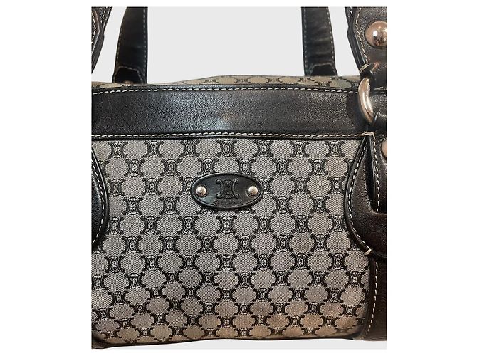 Triomphe Céline Bolsa Celine vintage preta Preto - vista 3
