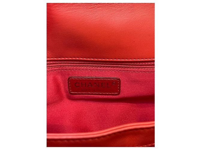 Sac Chanel python rouge - vue 11