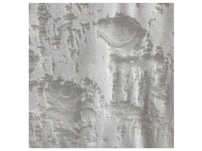 Iro White Cotton Top with Distressed Sleeves Size S - view 3