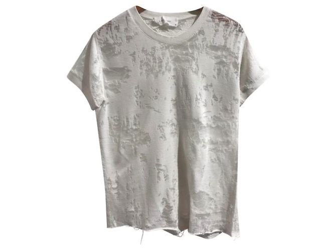 Iro White Cotton Top with Distressed Sleeves Size S - view 5
