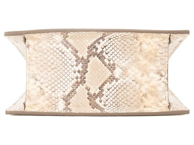 JACQUEMUS - Bolsa de ombro Chiquito médio Jacquemus em couro com efeito piton Cinza - vista 4