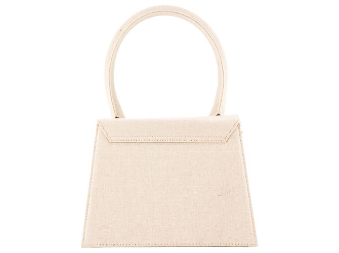 JACQUEMUS - Borsa a tracolla Le Grand Chiquito Jacquemus in lino beige - vista 3