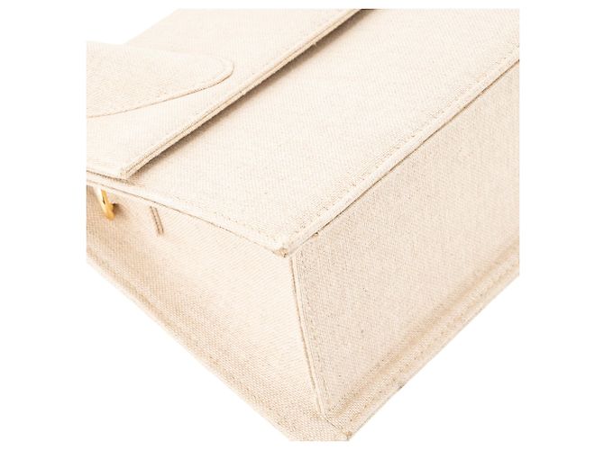JACQUEMUS - Borsa a tracolla Le Grand Chiquito Jacquemus in lino beige - vista 6
