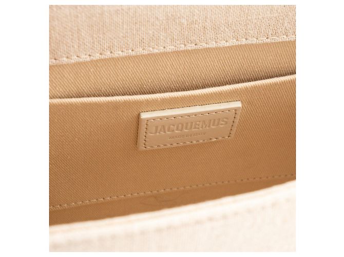 JACQUEMUS - Borsa a tracolla Le Grand Chiquito Jacquemus in lino beige - vista 8