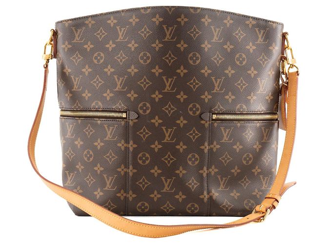 LOUIS VUITTON - Borsa a tracolla Mélie Louis Vuitton in tela monogram coated canvas Marrone - vista 3