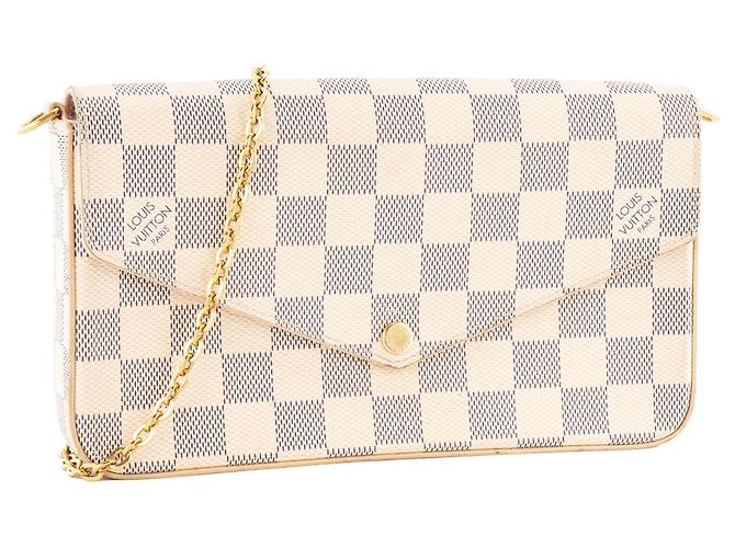 LOUIS VUITTON - Borsa a tracolla Félicie Louis Vuitton in toile enduite damier azur - vista 2