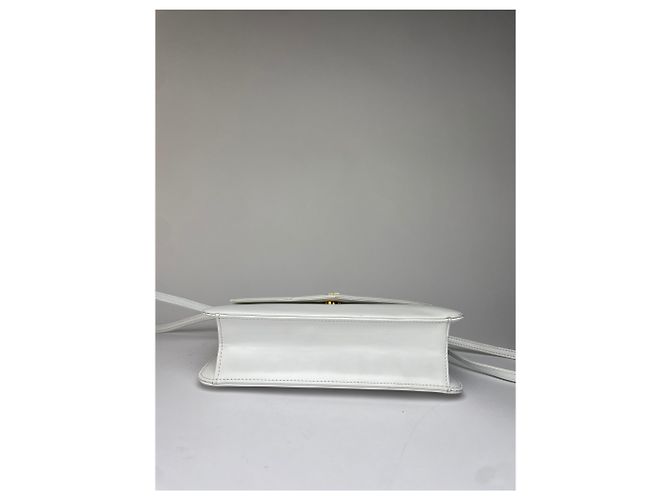 Vintage Givenchy 4G Logo Schultertasche mit Klappe Ende der 1970er White Weiß - Ansicht 8