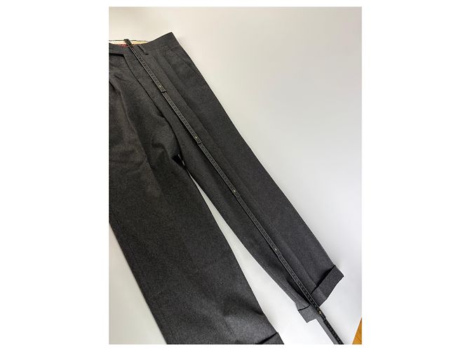 Céline Vintage Celine Zweireihiger Wollanzug Dunkelgrau M - Ansicht 11