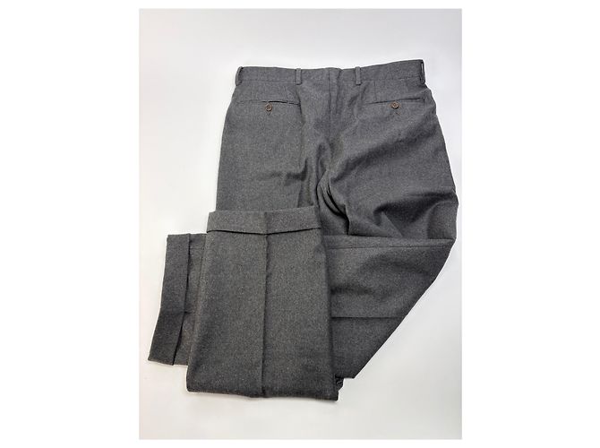 Céline Vintage Celine Zweireihiger Wollanzug Dunkelgrau M - Ansicht 14