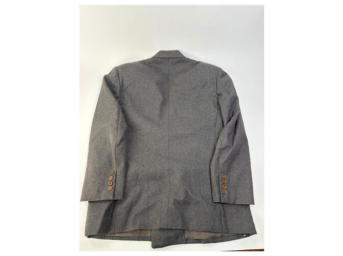 Céline Vintage Celine Zweireihiger Wollanzug Dunkelgrau M - Ansicht 4