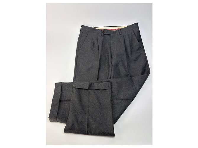 Céline Vintage Celine Zweireihiger Wollanzug Dunkelgrau M - Ansicht 9