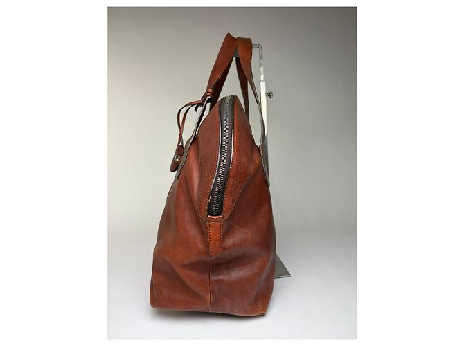 Vintage Marni Strukturierte Handtasche Braun Gold - Ansicht 8