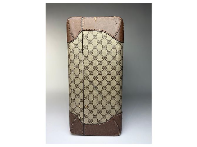 Valigia Vintage Gucci GG Plus Monogram Fine anni 1970s Beige Brown - vista 9