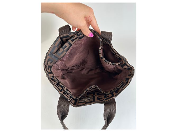 Sac cabas Vintage Givenchy 4G Canvas Fin 1990s Brown Black Marron - vue 12