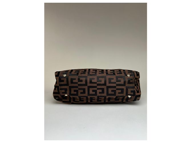 Sac cabas Vintage Givenchy 4G Canvas Fin 1990s Brown Black Marron - vue 15
